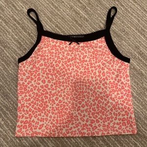 Rare belle pink leopard tank